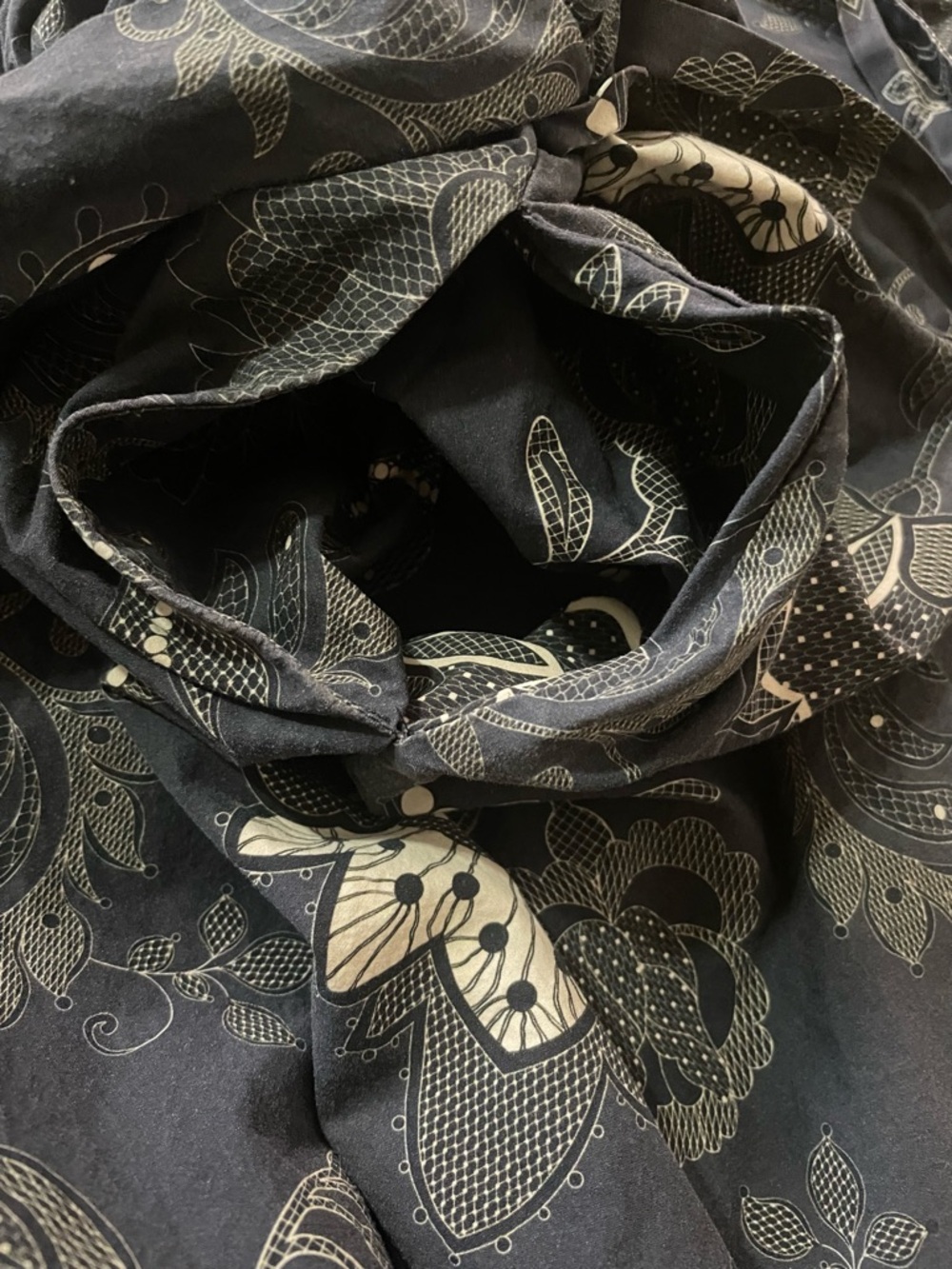 Tucker NYC Allyson Pleated Midi Shirt Dress Organic Cotton Botanical Print XS - Picture 9 of 12